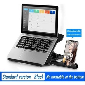 Resim Willowhaven Siyah 13-15 İnç Ayarlanabilir Taşınabilir Dizüstü Bilgisayar Standı Soğutucu Döner Taban 