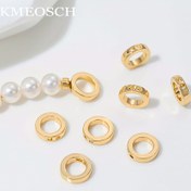 Resim 2D Düz, KMEOSCH 18K Altın Kaplama Büyük Çift Delikli Atlama Halkaları - DIY Bileklikler, Kolyeler, Boncuklama ve İpliğe Uygun Premium İki Delikli Takı Bağlantı Halkaları - Dayanıklı Güvenli Tokalar, Şık Yüzey, Takı Yapımı için Atlama Halkaları, Kolye Tokaları, Parlak Yüzey, El Sanatları Tutkunlar İçin 