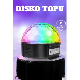 Resim Acstore Kompakt Tasarımlı, Telefon Kontrollü Disko Topu Işıkları 