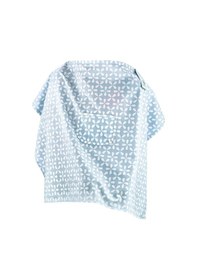 Resim Babyjem Cepli Emzirme Önlüğü Mavi Yonca %100 Pamuk 