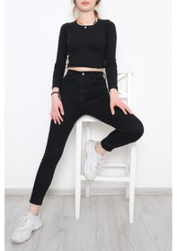 Resim Mokashopin - Dar Paça Kot Pantolon Siyah - 10801.1431. 001 