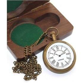 Resim Ahşap Kutulu Pirinç Köstekli Saat Ksk2055 Diğer 