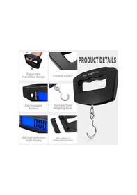 Resim Trendooze Portatif El Tipi 23lb Siyah Dijital Bavul, 110 Kapasiteli Lcd Ekran Hediye Siyah 