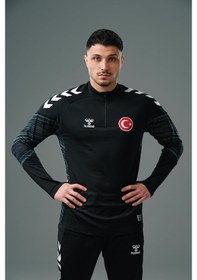 Resim Hummel Milli Takım Line Antrenman Eşofman Üstü Siyah 