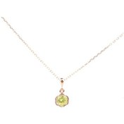 Resim 925 Ayar Gümüş Peridot Taşlı Çiçekli Kolye 248072234 