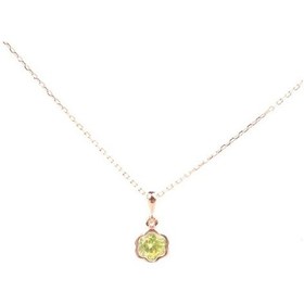 Resim 925 Ayar Gümüş Peridot Taşlı Çiçekli Kolye 248072234 