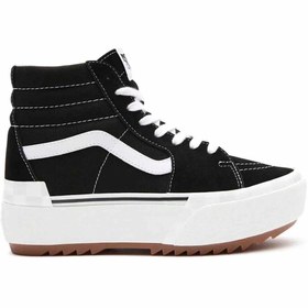 Resim Vans Siyah Kadın Yüksek Taban Süet Kanvas Lifestyle Ayakkabı VN0A4BTW5ZN1 UA SK8-Hi Stacked 