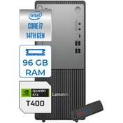 Resim Lenovo Thinkcentre Neo 50T Gen5 Intel Core I7 14700 96GB DDR5 2TB SSD Freedos Quadro T400 4gb Masaüstü Bilgisayar 40012UAS0GL00F29 