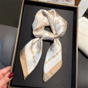 Resim 1 adet Kadınlar için Şık Çiçek Desenli Kare Bandana - Çok Yönlü Boyun Atkısı ve Kemer Aksesuarı, Yumuşak Polyester Kumaş, Bohem Tarzı, Rahat Geziler için Mükemmel, Rahat Aksesuar|Çiçek Desenli Bandana|Yumuşak Kumaş Bandana 