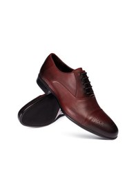 Resim Deery Hakiki Deri Bordo Klasik Erkek Ayakkabı - 01653mbrdc01 
