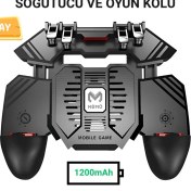 Resim coofbe 1200mah Bataryalı 6 Parmak Telefon Soğutucu Nişan Tetik Tuşu Profesyonel Mobil Oyun Konsolu 