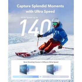 Resim Lexar Profesyonel Sılver Sd Kart 256 Gb, 205 Mb/s'ye Kadar Okuma, 140MB/S Yazma, Sdxc Uhs-I Hafıza K 