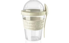 Resim Titiz Take'n Go Kapaklı Kaşıklı Hazırla ve Çık Meyveli Yoğurt Kabı 600 Ml 