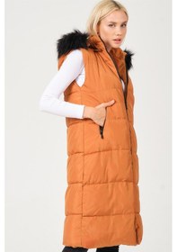 Resim Dewberry Bayan Yelek Z6741 Taba 