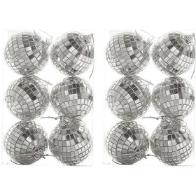 Resim Yaozixa Parlak 2 Cm Aynalı Disko Topları - 24 Adet Parti, Noel Ağacı Ve Düğün Dekorasyonu 