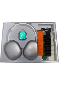 Resim Normadia Ultra Akıllı Saat ve P9 Bluetooth Kulaklık Seti, 4 Kordon Hediye, Ios & Android 