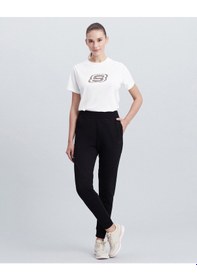Resim Skechers W Printed Jogger Sweatpant Kadın Siyah Eşofman Altı S212085-001 Siyah 