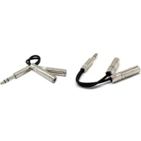 Resim Nanlly 2 Adet 8 Inç Uzunluğunda 1/4 "ila 2x 6.5 mm Trs Dişi Ses Y (Yurt Dışından) 