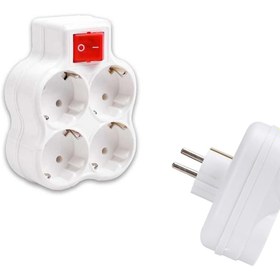 Resim FETİH Dörtlü Golyat Priz Topraklı Anahtarlı Fetih 107-04 