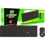 Resim Steep Solid ST-WKM01S Standart Kablosuz Q Klavye + Optik Mouse 