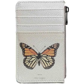 Resim Dogo Kadın Beyaz Cüzdan - Moths And Butterflies Tasarım Renk Geçişli 