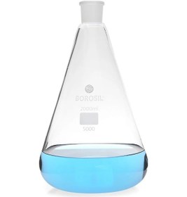 Resim Borosil Cam Erlen Şilifli Erlenmeyer Flask 2 L 