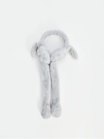 Resim LC Waikiki LCW ACCESSORIES Açık Gri Kulak Detaylı Kız Çocuk Pelüş Kulaklık 