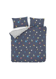 Resim 2li Yastık Kılıfı Uzay Lacivert Lacivert 