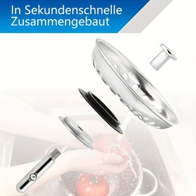 Resim 1pc 316 Paslanmaz Çelik Mutfak Gideri Süzgeci, Evrensel Uygun, Dayanıklı Filtre Aracı, Verimli Drenaj için Mutfak Aksesuarı 