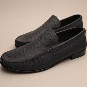 Resim Gondol Erkek Hakiki Deri Klasik Lacivert 41 Ttx.137 