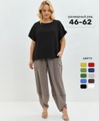 Resim Milidi İn Delible Büyük Beden Siyah Kısa Kollu Bluz 119166636 Siyah 