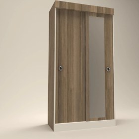 Resim Kenzlife gardırop sürgülü kapaklı kapılı karanfil090 crd aynalı gardolap dolap 