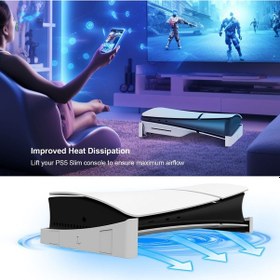 Resim Ps5 İnce Jys-p5189 Konsolu İçin Yatay Yerleştirme Standı Dijital / Optik Sürücü Sürümü Evrensel Depolama Montajı Beyaz 