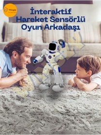 Resim Wingzy Uzaktan Kumandalı Şarjlı Akıllı Robot - Eğitici Ve Eğlendirici Interaktif Büyük Boy Oyuncak 