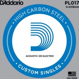 Resim D'Addario PL017 Plain Steel Elektro ve Akustik Gitar Tek Tel (17) 