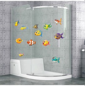 Resim Sevimli Balıklar Duşakabin ve Banyo Sticker 