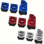 Resim Sunshine022 3 Adet Spor Kaymaz Pedal Kılıfı Gümüş Alüminyum Alaşım Abs Yüzey Evrensel 