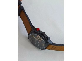 Resim Curren Deri-Silikon Kayış, Siyah Kasa, Ful Fonksiyon, Kronometreli, Takvimli, Su Geçirmez, 2 Yıl Garantili Erkek Saati 