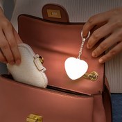 Resim Kadınlar için Otomatik Sensör Çanta Işığı Kalp Şekilli LED Lamba ile - USB Şarj Edilebilir El Çantası Işığı, Otomatik Açma/Kapama, Taşınabilir Gece Işığı, Kadınlar için İdeal Hediye Sevgililer Günü, Doğum Günleri, Günlük ve Özel Etkinlikler, Etkinlik Aksesuarı, Kalp Şekilli Tasarım, Dayanıklı Plastik Gövde, Elektronik Döner Halka 