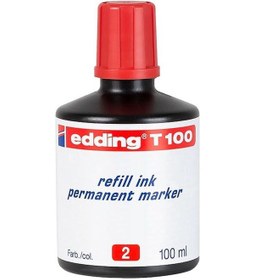 Resim Edding T100 Kırmızı Permanent Mürekkep 100Ml 