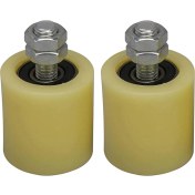 Resim Pdrplnt Ncanruı 2 Adet 48X50MM Sarı Gümüş Naylon Çelik Düz Makaralı Rulman Kılavuz Tekerlek 6201 M12 Vida Elektrikli Kapı Sürgülü Kapı (Yurt Dışından) 