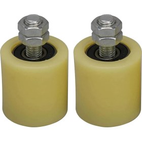 Resim Pdrplnt Ncanruı 2 Adet 48X50MM Sarı Gümüş Naylon Çelik Düz Makaralı Rulman Kılavuz Tekerlek 6201 M12 Vida Elektrikli Kapı Sürgülü Kapı (Yurt Dışından) 