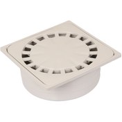 Resim 20x20cm 70'lik Alttan Çıkışlı Yer Süzgeci / Plastik 