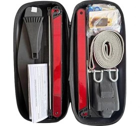 Resim Misda Store Kırmızı Ekonomik Eva Trafik Seti ve 1 kg Yangın Tüpü 4 Yıl Etiketli Tüvtürk Onaylı Araç Trafik ve Ilk Yardım Seti 