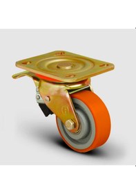 Resim Ed01Vbp55F Döner Tablalı Frenli Döküm Üzeri Poliüretan 