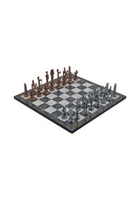 Resim Gifthome Metal Satranç Takımı-seti büyük mısır antik Taş Ve Gri M 