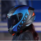 Resim Axxis Draken S Kask - Mat Mavi-siyah 