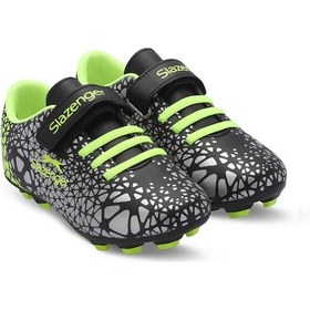 Resim Slazenger CRYSTAL Çocuk Halı Saha Siyah / Yeşil Futbol Ayakkabısı 