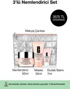 Resim Clinique moisture surge™ megastars 3 ürünlü nemlendirici seti - yüz kremi 50ml, maske 30ml, balm 7ml, çanta 