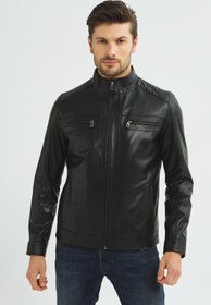 Resim İkbal New Fury Siyah %100 Orjinal / Hakiki Erkek Deri Mont Ceket 